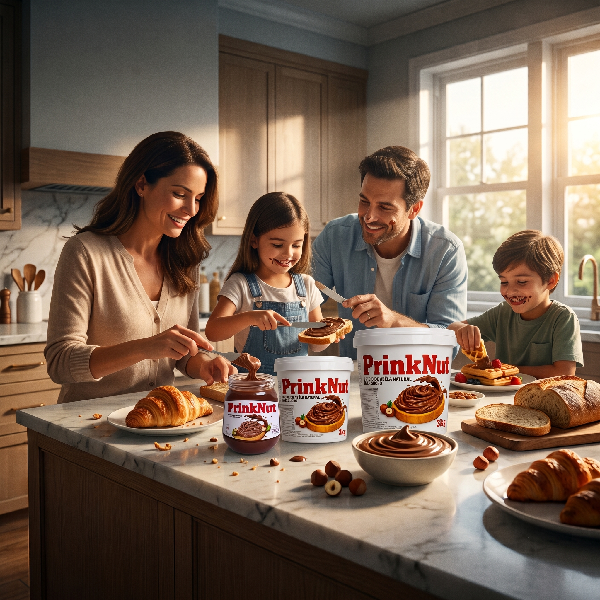 Família consumindo PrinkNut